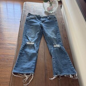 Tractr Girls Medium Blue Distressed Flare Jeans